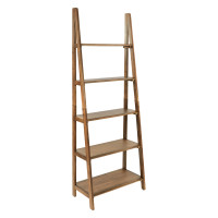 OSP Home Furnishings BNN21-GB Bandon Ladder Bookcase in Ginger Brown Finish